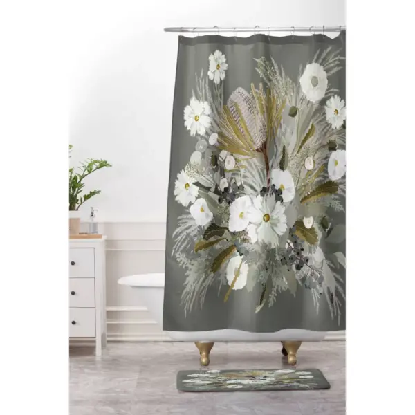 Iveta Abolina Aspen Sage Shower Curtain Green - Deny Designs