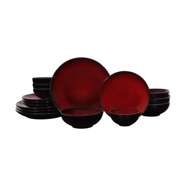 16pc Stoneware Soma Dinnerware Set Red - Sango