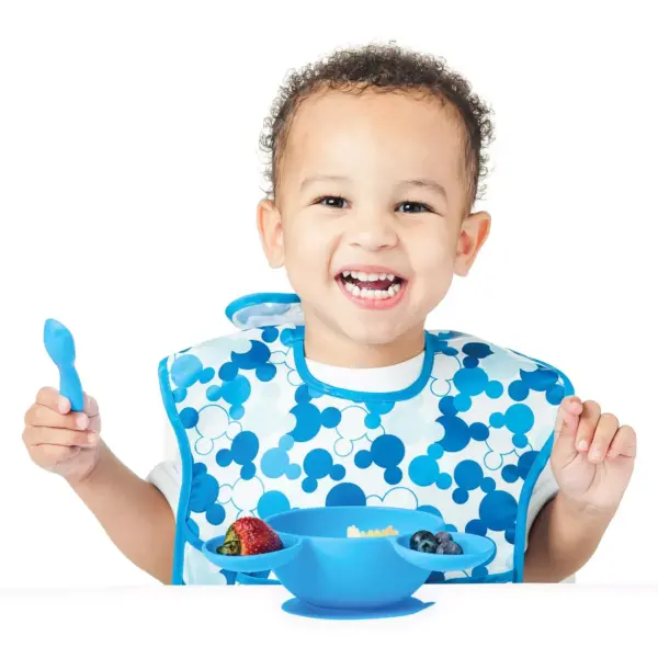 Bumkins Disney Mickey Mouse First Feeding Set - Blue