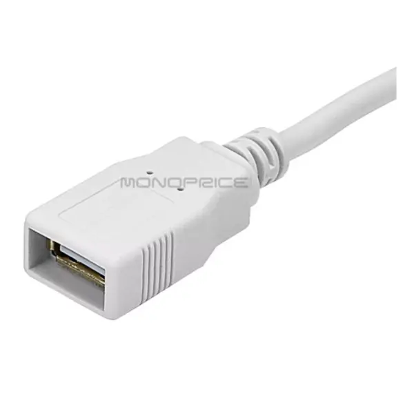 Monoprice USB 2.0 Extension Cable - 15 Feet - White | USB Type-A Male to USB Type-A Female