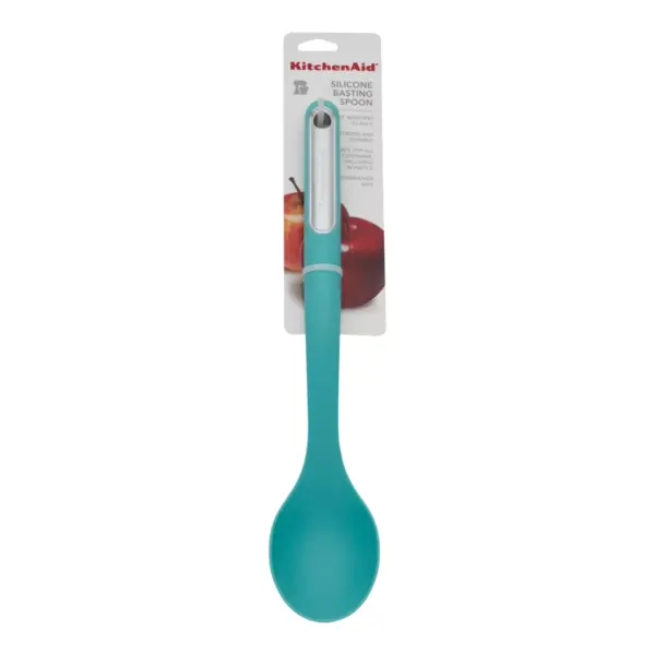 KitchenAid Silicone Solid Spoon Aqua Sky