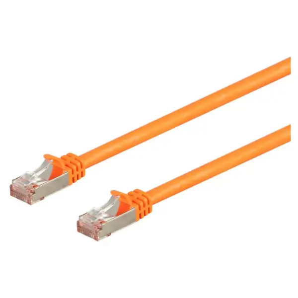 Monoprice Cat7 Ethernet Network Patch Cable - 7 feet - Orange | 26AWG, Shielded, (S/FTP) - Entegrade Series