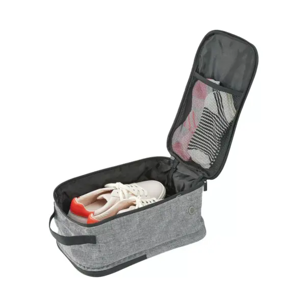 mDesign Fabric Travel Shoe Bag Organizer  - Gray