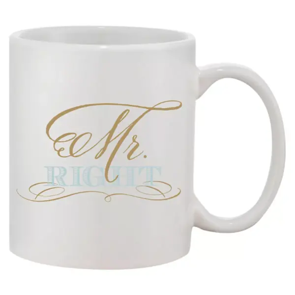 11oz Mr. Right Blue Coffee Mug