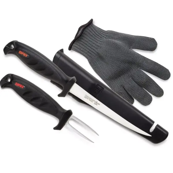 Rapala Fishermans Fillet Combo with 6in Fillet Glove Fillet Fork