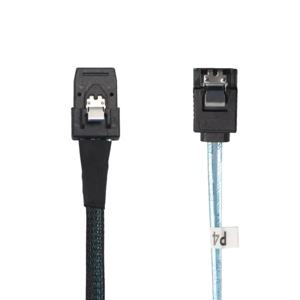 INSTEN Mini-SAS Data Transfer Cable, SFF-8087 to 4 SATA Cable, 3.3ft, Blue