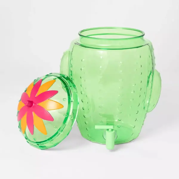 2gal Plastic Cactus Beverage Dispenser - Sun Squad™