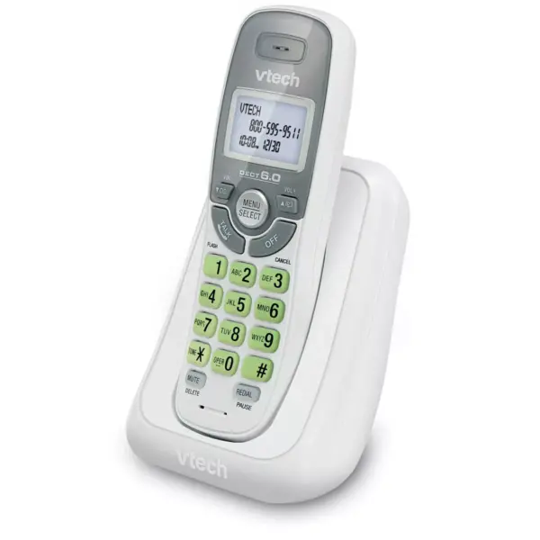 VTech CS6114 DECT 6.0 Cordless Phone with Caller ID/Call Waiting, 1 Handset - White