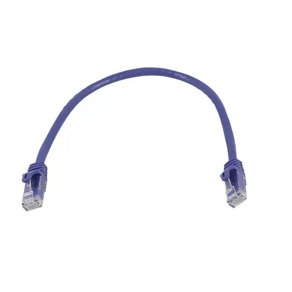 Monoprice Cat5e Ethernet Patch Cable - 0.5 Feet - Pulple | Network Internet Cord - RJ45, Stranded, 350Mhz, UTP, Pure Bare Copper Wire, 24AWG -