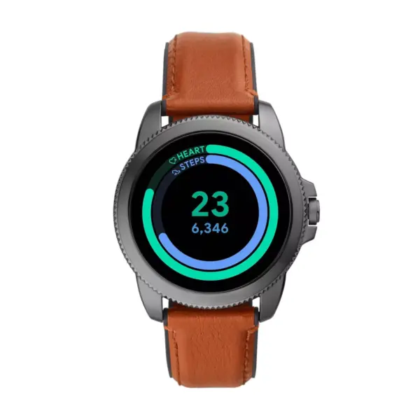 Fossil Gen 5E Smartwatch 44mm - Smoke with Brown Leather