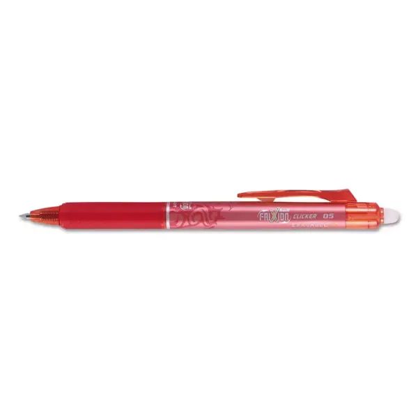 Pilot FriXion Clicker Erasable Gel Ink Retractable Pen Red Ink .5mm Dozen 32522