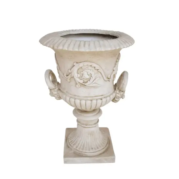 28.25" Adonis Lightweight Concrete Patio Urn Planter White - Christopher Knight Home