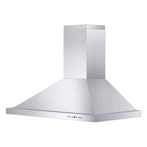 ZLINE KB-36 36 Inch 400 CFM Wall Mount Kitchen Stove Oven Vent Hood, Ductless Molding Range Hood with LED Lights and 4 Speed Exhaust Fans