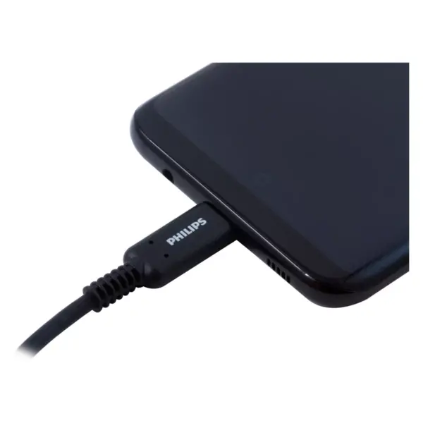 Philips 6' Cable, USB-C to USB-C 60W Charge - Black