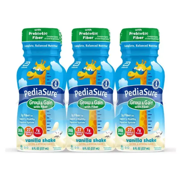 PediaSure Grow & Gain with Fiber Kids' Nutritional Shake Vanilla - 6 ct/48 fl oz