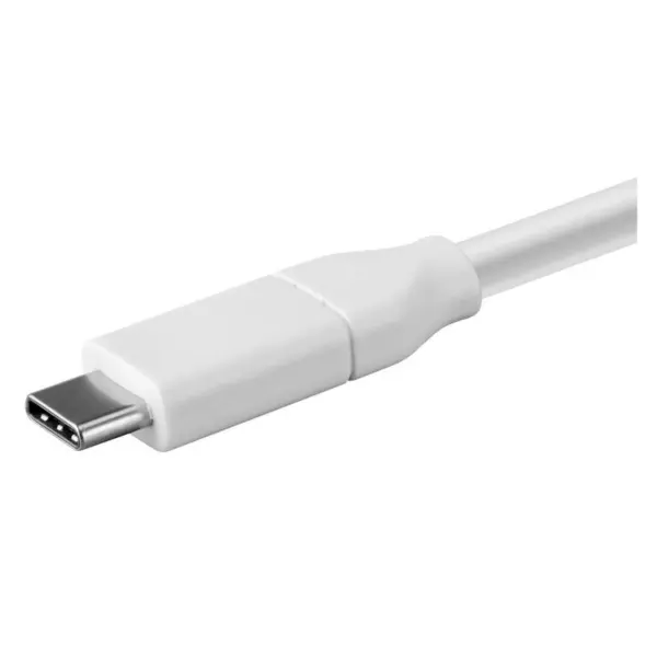 Monoprice USB & Lightning Cable - 0.5 Meter - White | 2.0 USB-C to USB-A, 3A, 480 Mbps, use with Samsung Galaxy S9 S8 Note 8, Pixel, LG V30 G6 G5,