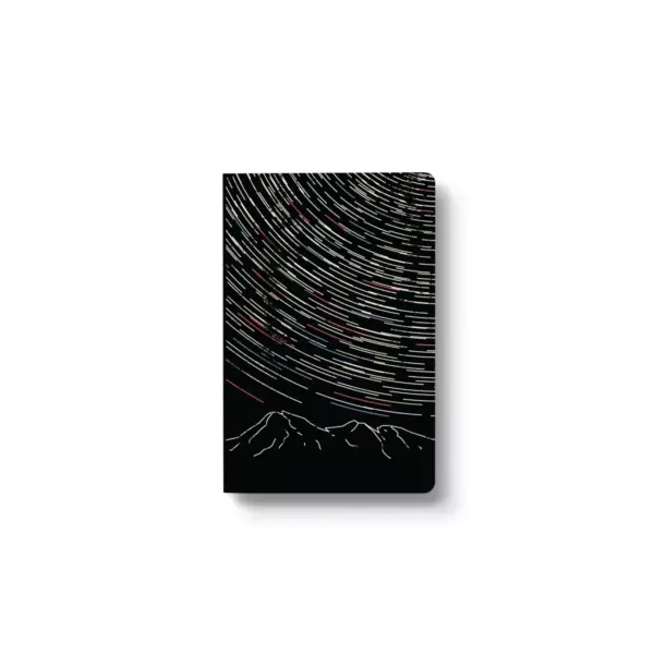 Lay-Flat Lined Spiral Subject Notebook Star Trails - Denik