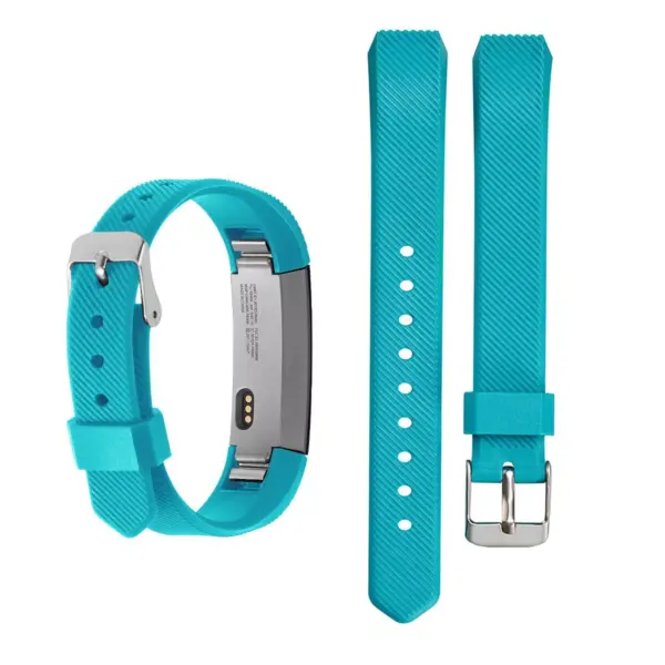 Zodaca Wristband w/Metal Buckle Clasp compatible with Fitbit Alta/Alta HR Replacement Band, Turquoise