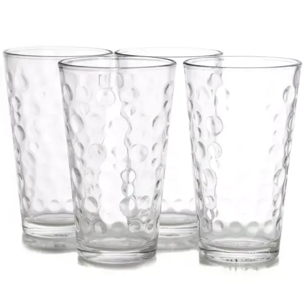 Gibson Home Great Foundations 4 Piece 16 oz. Tumbler Set in Bubble Pattern