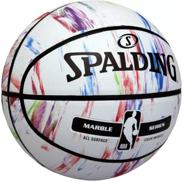 Spalding Marble 29.5" Basketball - White