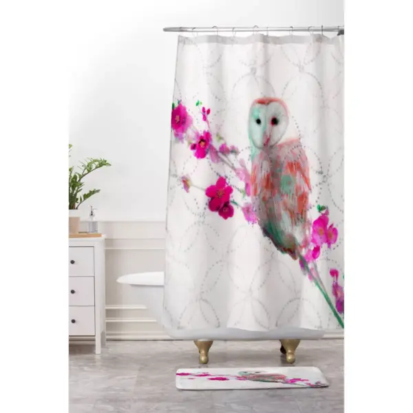 Quinceowl Shower Curtain Ivory - Deny Designs