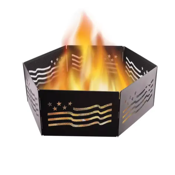 Zion Folding Fire Ring Stars & Stripes - Blue Sky Outdoor Living