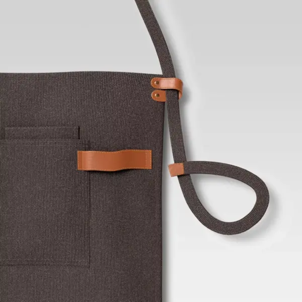 Half Apron Waxed Canvas with Leather Gray - Hilton Carter for Target