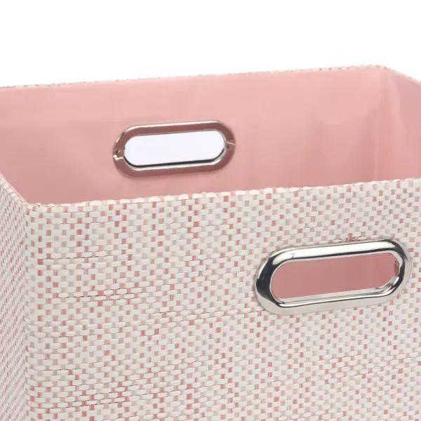 Lambs & Ivy Pink Foldable/Collapsible Storage Bin/Basket Organizer with Handles