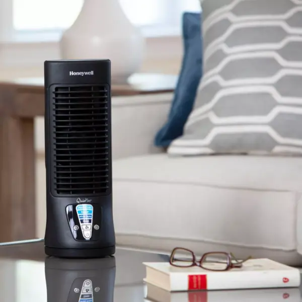 Honeywell 4 Speed Slim Mini Tower Oscillating Fan - Black