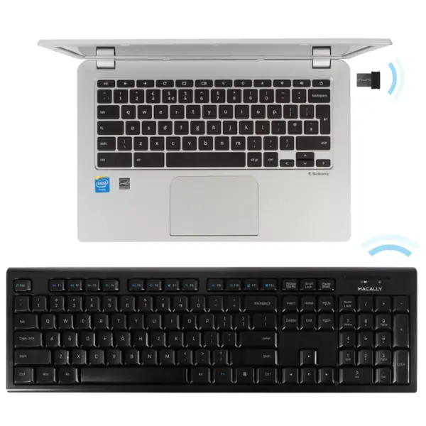 Macally RF Wireless Slim 104 Keys With 13 Shortcuts Computer Keyboard