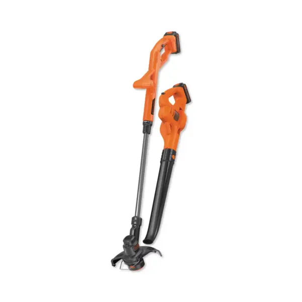 Black & Decker LCC222 20V MAX 1.5 Ah Cordless Lithium-Ion String Trimmer and Sweeper Combo Kit with 2 Batteries