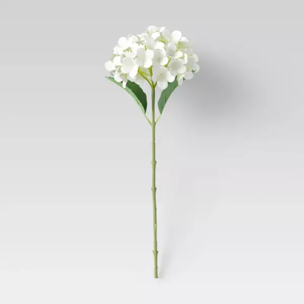 24" Artificial Hydrangea Plant Stem Arrangement White - Threshold™