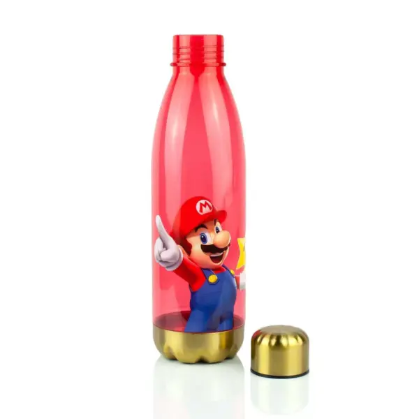 Just Funky Super Mario Bros Red Plastic Water Bottle | 20 oz