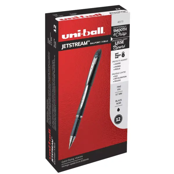 uni-ball JETSTREAM Rollerball Pen Fine Point Black Ink 598870