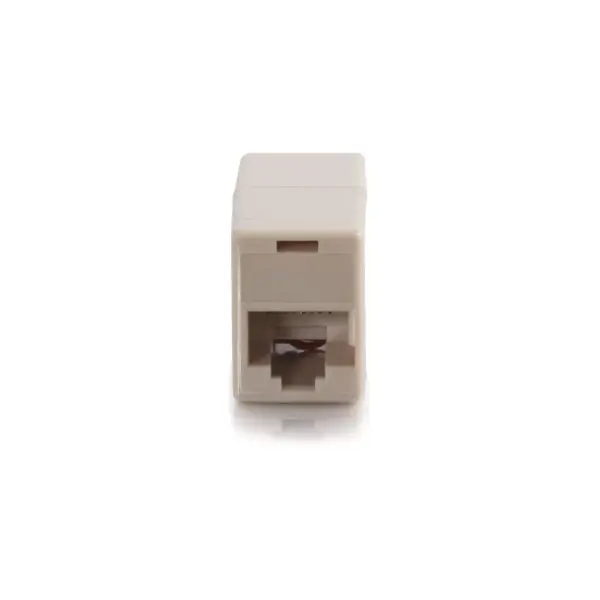 C2G RJ45 8-pin Modular Straight-Through Inline Coupler - 1 x RJ-45 Female - 1 x RJ-45 Female - Ivory