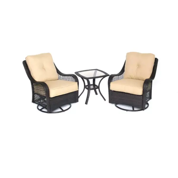 Merritt 3pc Woven Swivel Gliders Seating Set - Cambridge