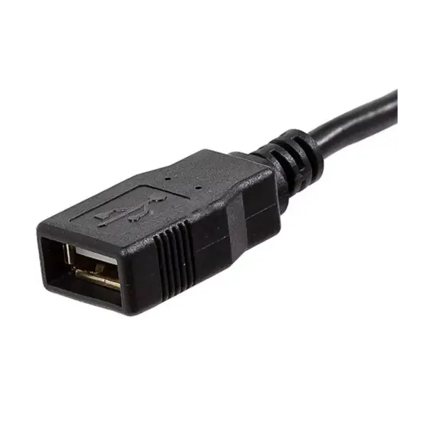 Monoprice USB Type-A to USB Type-A Female 2.0 Extension Cable - 3 Feet - Black (5 Pack) 28/24AWG, Gold Plated Connectors