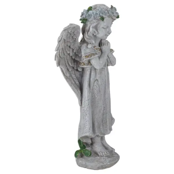 Northlight 10" Gray Praying Angel Girl Outdoor Patio Garden Statue