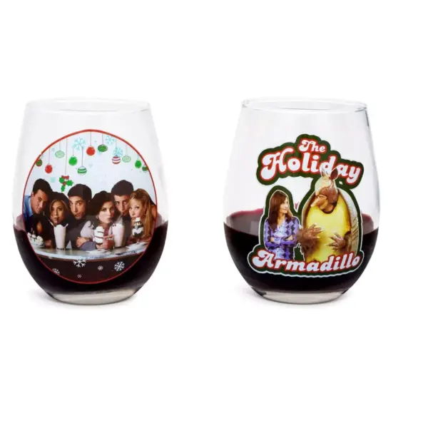 Friends Holiday 20oz Stemless Glass 2-Pack