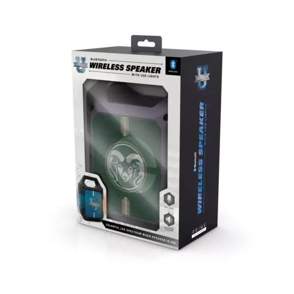 NCAA Colorado State Rams Bluetooth Speaker with LED Lights