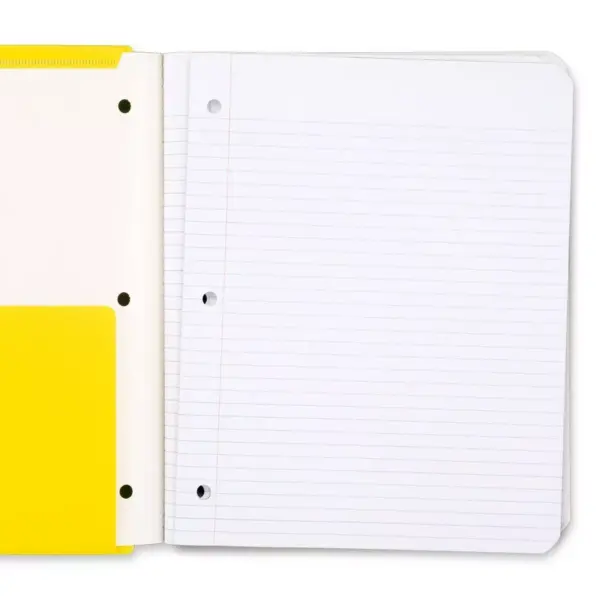 Composition Notebook College Ruled Trifold 2-Pocket Folder Yellow - Five Star