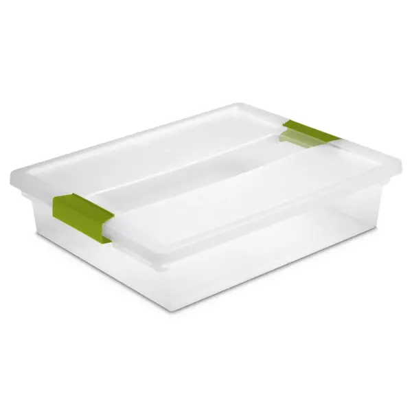 Sterilite Clip Storage Box Green