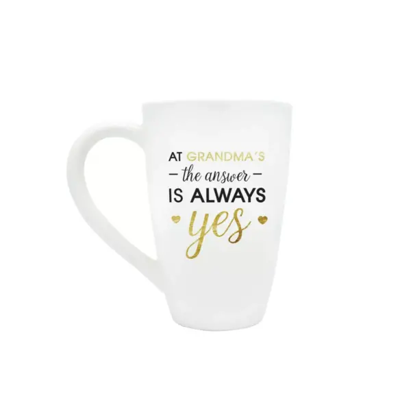 Pearhead 22oz Ceramic Mug - "At Grandma's The Answer is Always Yes"