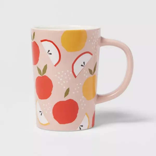 16oz Stoneware Apple Print Mug - Room Essentials™