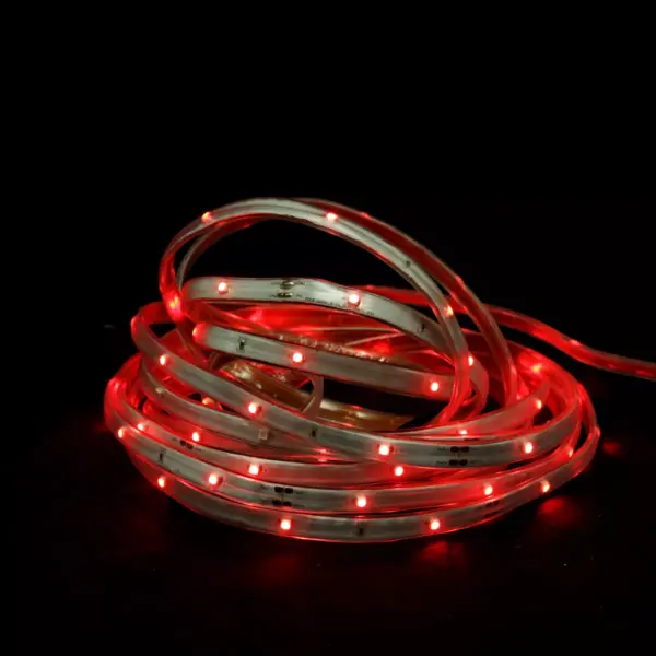 Northlight 18' Red LED Outdoor Christmas Linear Tape Lighting - White Finish