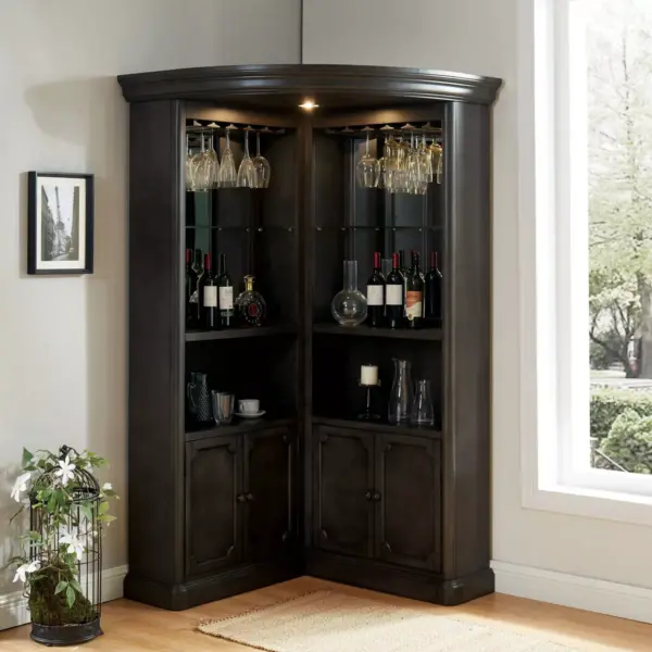 Clarendon Wood Curio Cabinet Gray - HOMES: Inside + Out