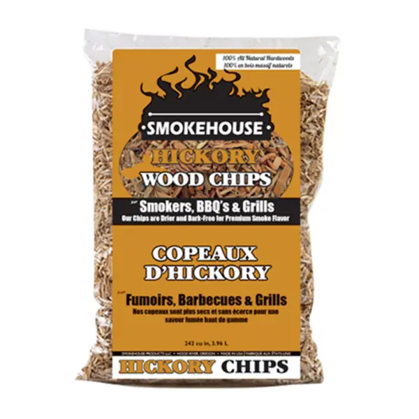 Smokehouse Apple and Hickory BBQ Smoker & Grill Smoking 100 Percent Natural Hardwood Wood Chips, 1.75 Pound Bag (2 Pack)