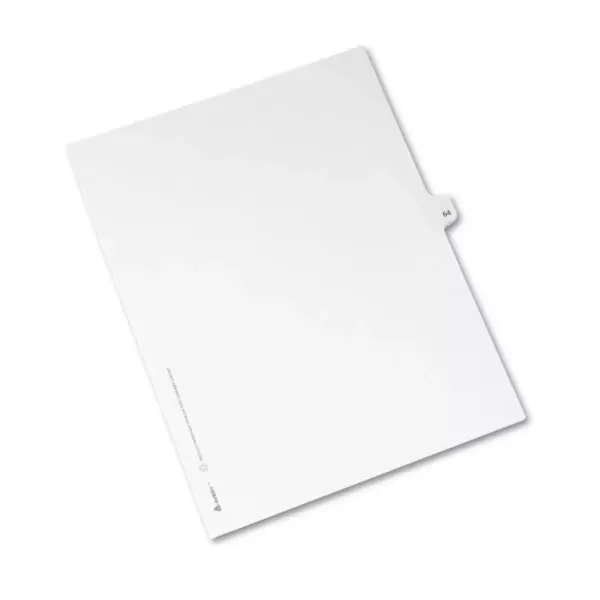 Avery-Style Legal Exhibit Side Tab Divider Title: 64 Letter White 25/Pack 01064