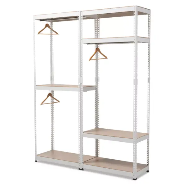 Gavin Metal 7 - Shelf Closet Storage Racking Organizer - White - Baxton Studio