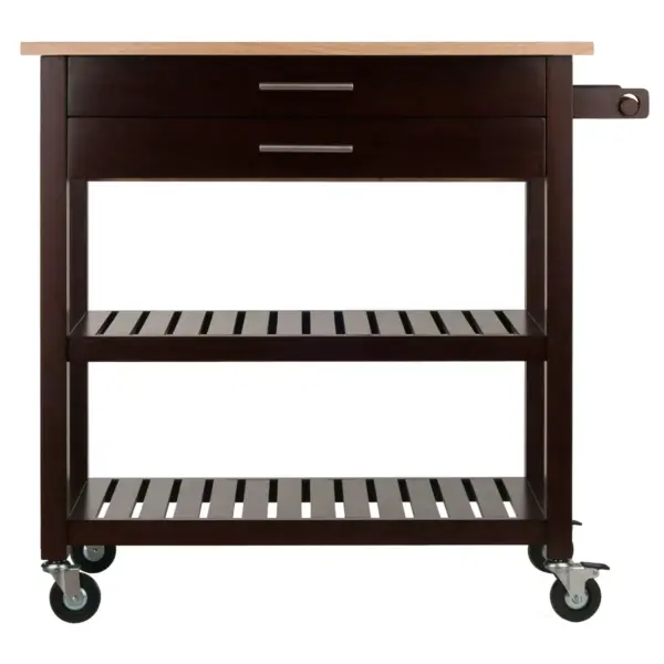 Langdon Kitchen Cart Cappuccino - Winsome